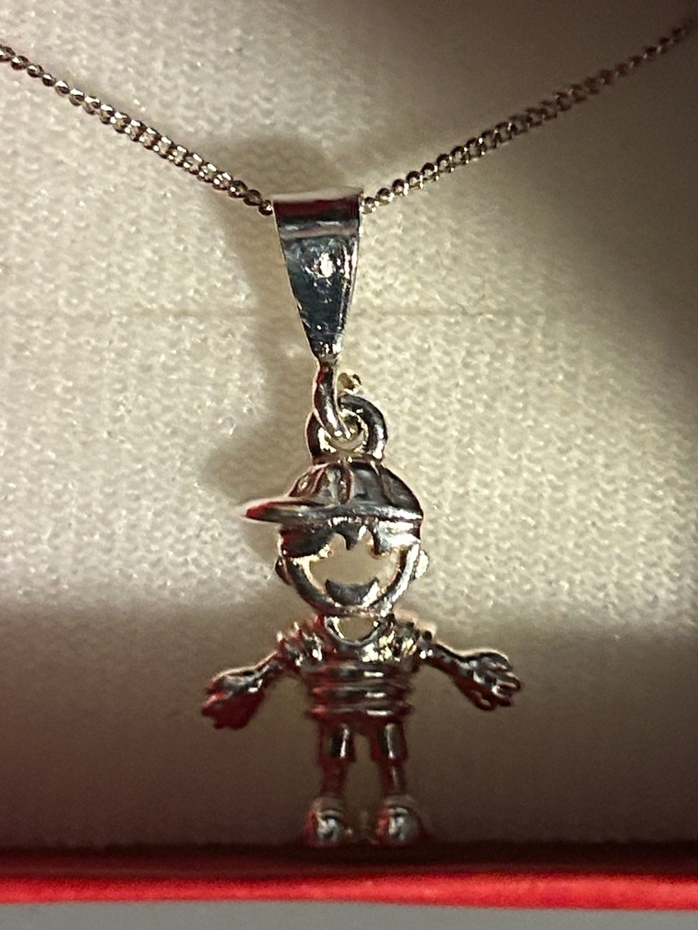 NEW Taxco Mexico Jewelry Sterling Silver Necklace with Little Boy Pendant - Picture 3 of 7